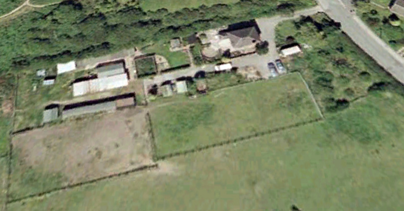 Google map of Bracken House and gardens - 31/12/01
