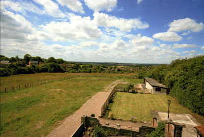 Site of wildflower meadow as seen from the first floor.